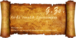 Grünvald Zsuzsanna névjegykártya